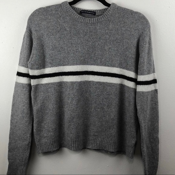 Brandy Melville Sweaters - Brandy Melville Grey Striped Sweater